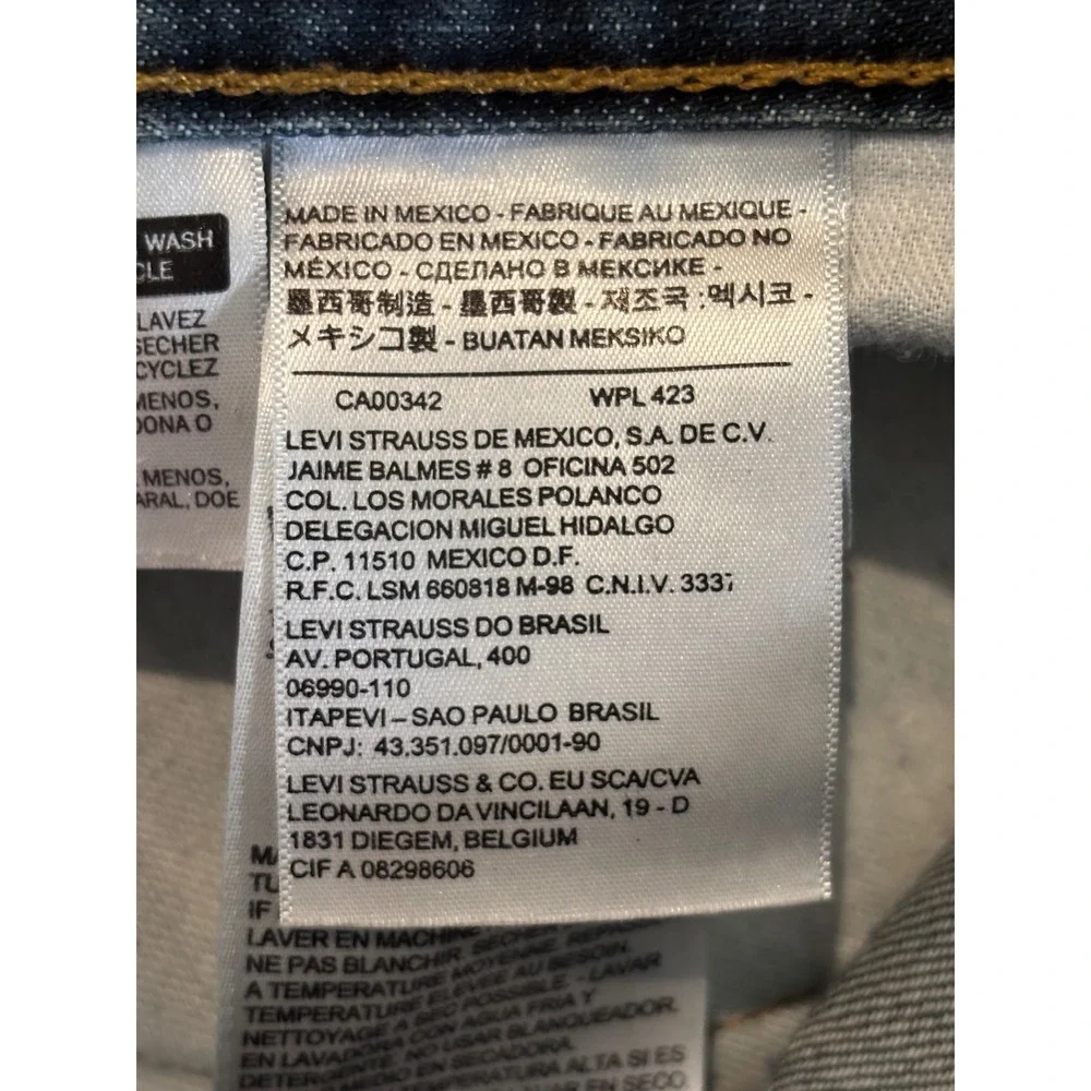 Levis 508 Regular Tapered Fit Jeans Mens 36x30 Medium Wash Blue Denim Cotton